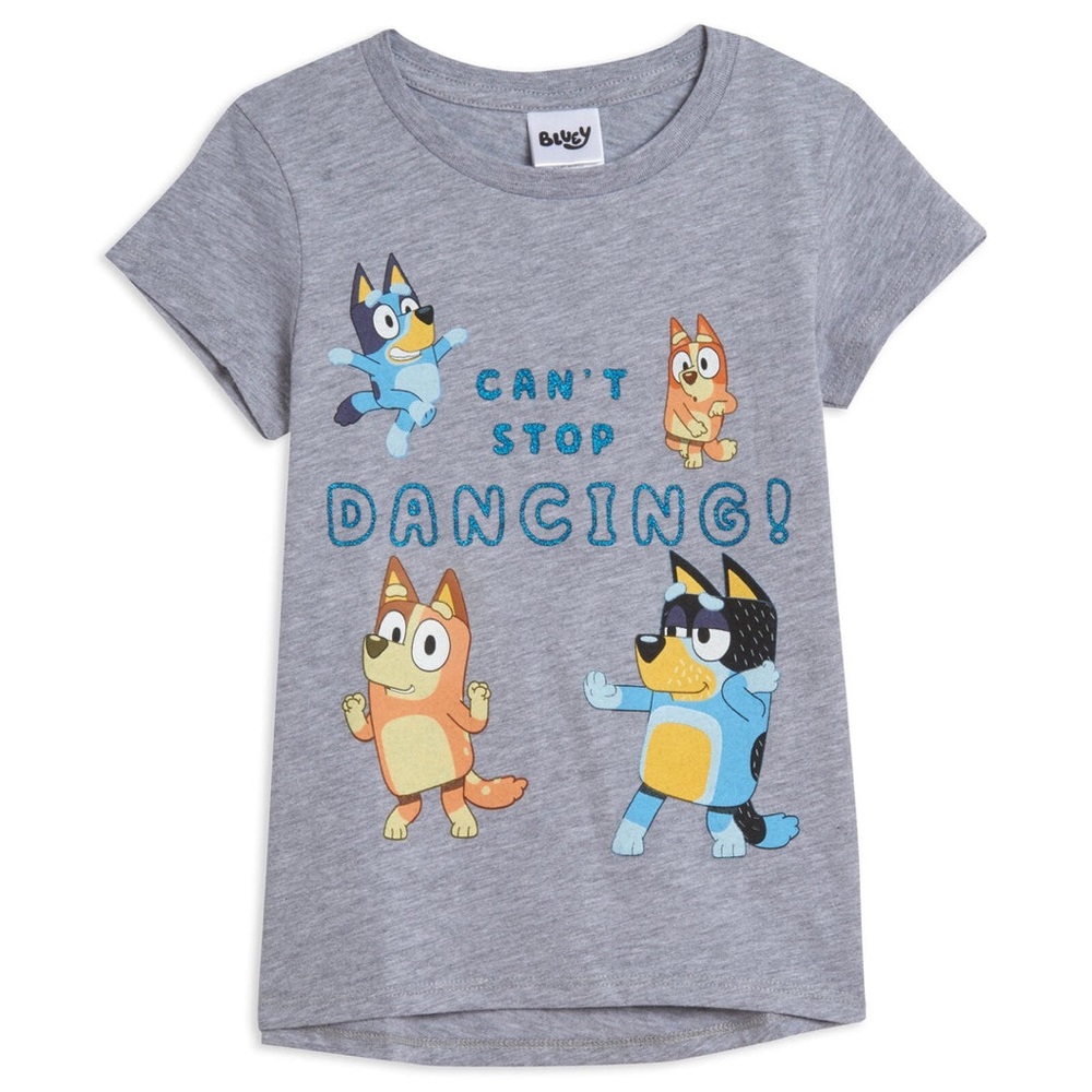 Bluey ‘Can’t Stop Dancing!’ Gray T-Shirt